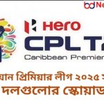 ক্যারিবিয়ান প্রিমিয়ার লীগ ২০২৫ সময়সূচী ও দলগুলোর স্কোয়াড