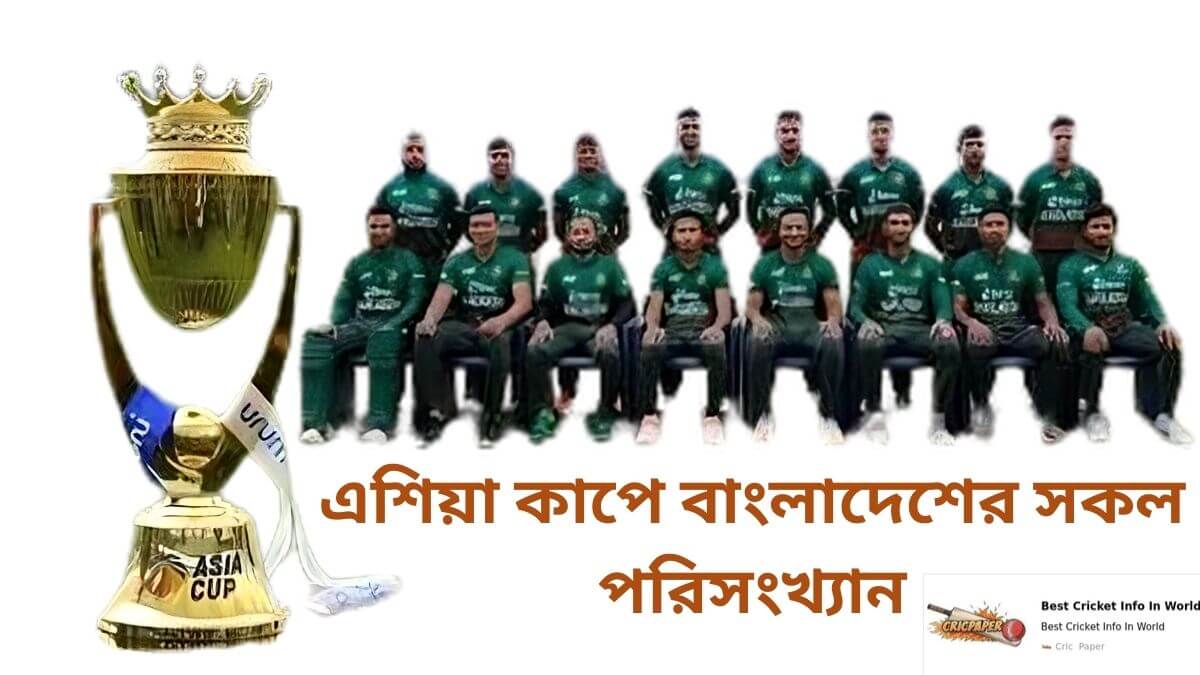 এশিয়া কাপে বাংলাদেশের সকল পরিসংখ্যান